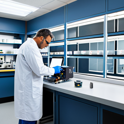 Modern Materials Lab**

"A fully clothed professional technician in a modern materials testing laboratory, operating advanced testing equipment, appropriate attire, safe for work, perfect anatomy, correct proportions, professional photography, high quality, well-lit environment, focus on precision and detail, family-friendly."

**