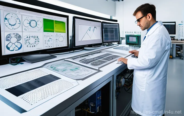 건설재료시험과 관련된 정부 지원 사업 - **Prompt:** "A futuristic, impeccably clean, and brightly lit advanced materials testing laboratory....